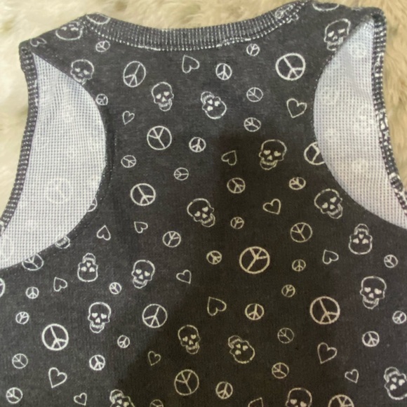 NWOT PJ Salvage Skull/ peace tank size Medium 💀☮️ - Picture 9 of 10